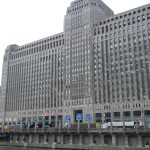 Chicago Merchandise Mart at Neocon 2011, photo from Wacker Drive from across the river