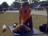 Bart getting a rubdown after some yoga directed by Sondra