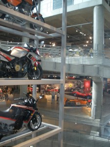 Shot of motorcycles at Barber Museum