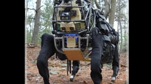 The LS3 robot funded by DARPA is a faster, quieter version of Boston Dynamics' BigDog robot. (DARPA)