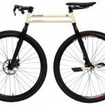 The Bicymple resembles a unicycle with a front wheel and handlebars attached for stability