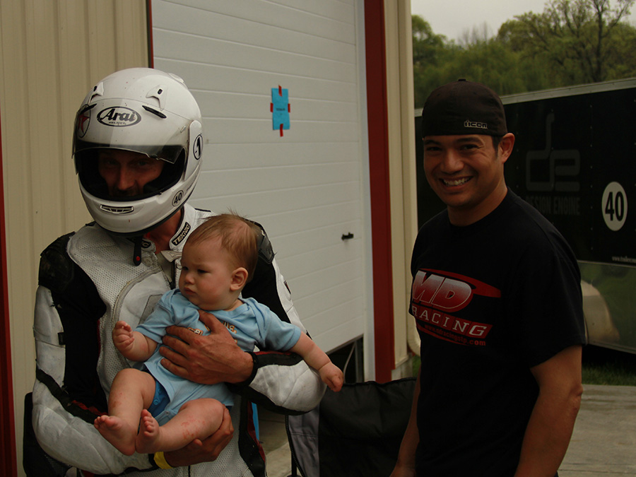 Racers are not like politicians unless they are holding babies. 