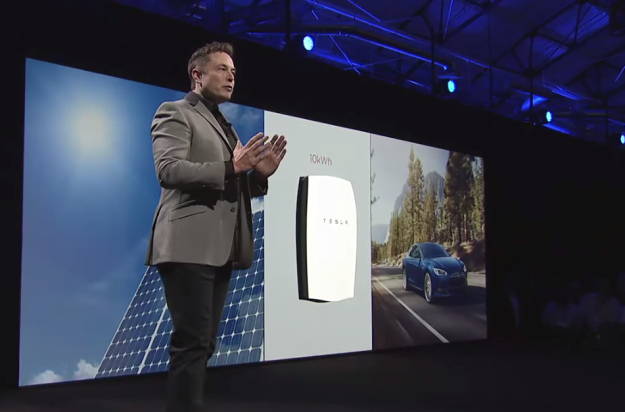 Elon Musk presenting the Tesla Powerwall