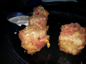 Cheese Curds are square in Minnesota. This photo was taken Friday night's dinner at the Taphouse in Brainerd MN http://www.bouldertaphouse.com/