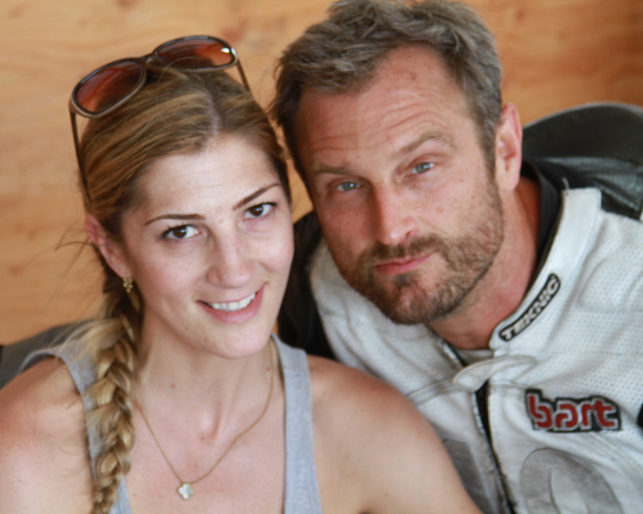 Sondra & Bart in the garage 