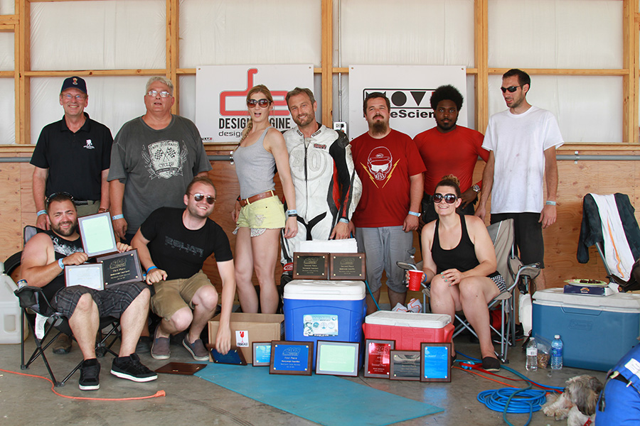 quick photo before we pack up of the trophies and team