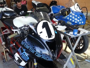 race bikes ready to go