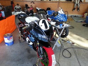 Race bikes ready to go