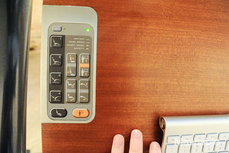 The Altwork Station can be easily controlled with the touch of a button. Image: Altwork
