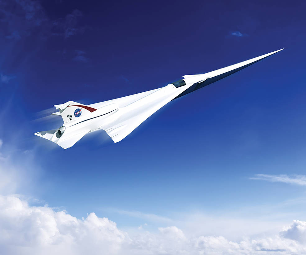 Artist's rendering of NASA's supersonic jet. Image via NASA