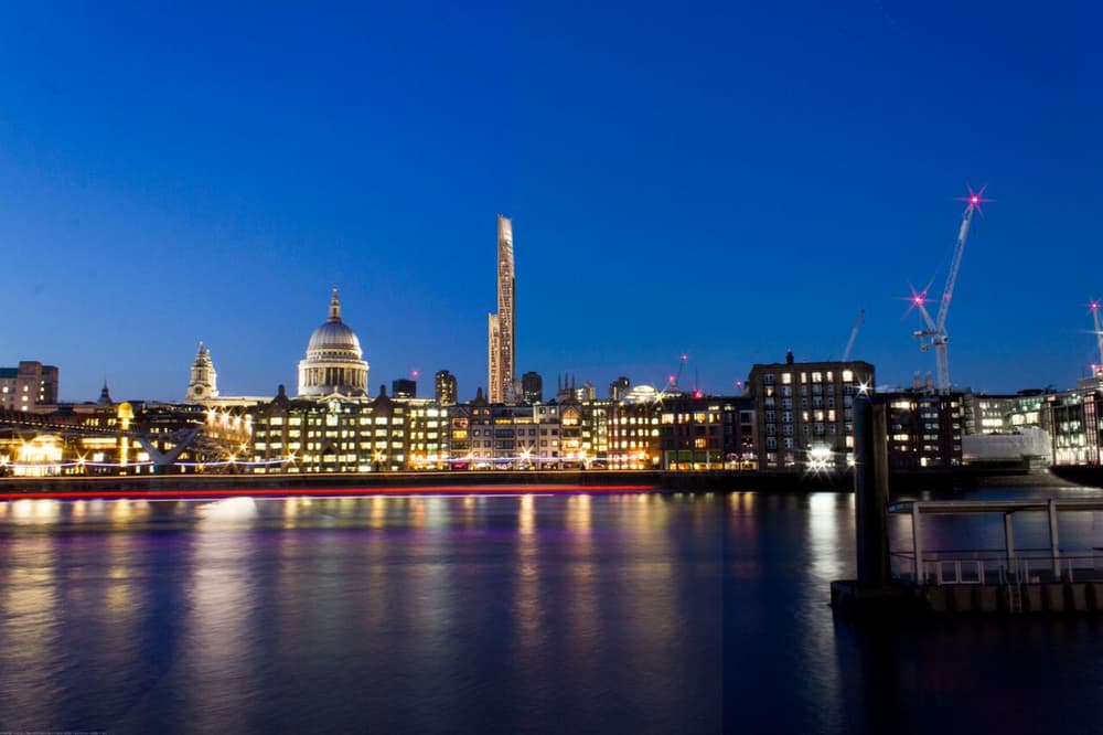 If built, the wooden tower would become the second tallest building in London, after the Shard. Image via University of Cambridge