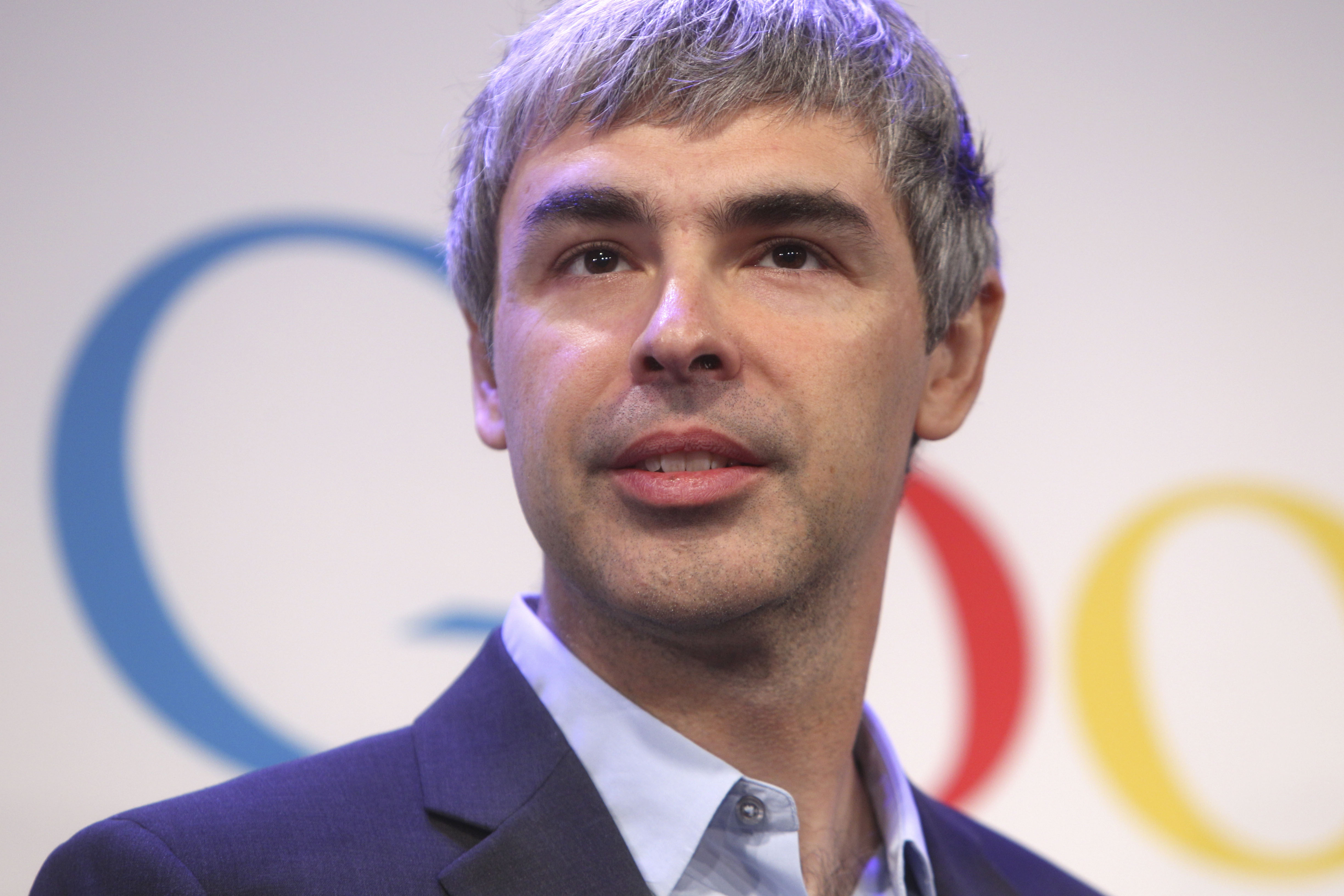 Google CEO Larry Page speaks at a news conference at the Google offices in New York, Monday, May 21, 2012. (AP Photo/Seth Wenig)