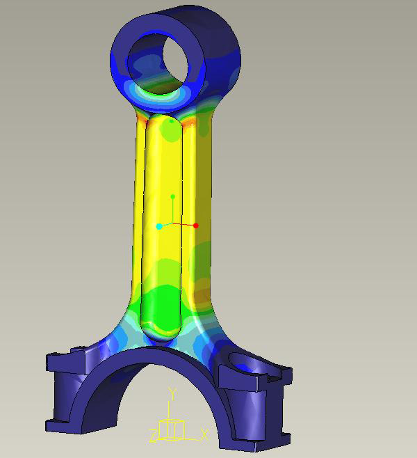 Creo Simulation Piston Rod Analysis