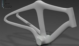bike frame created with the solidworks catia kernel