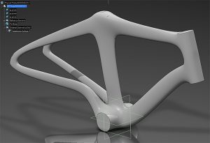bike frame created with the solidworks catia kernel