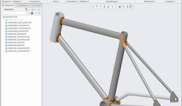 welded bicycle assembly created from a skeleton part