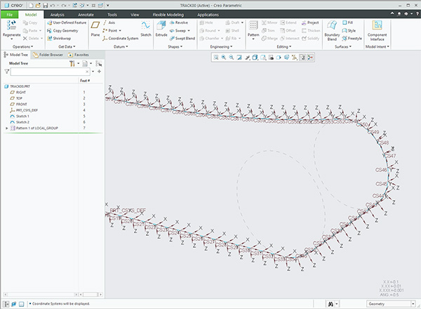 Creo Circles drive sketch curve path
