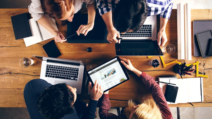 Group of people working