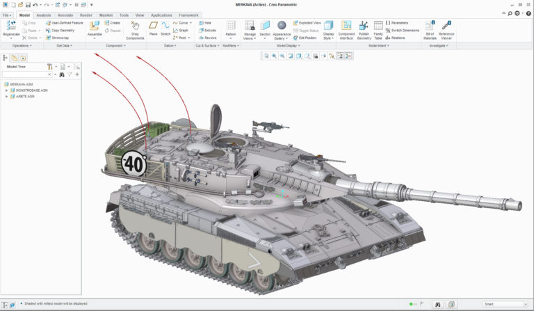 Creo Merkava Tank Assembly