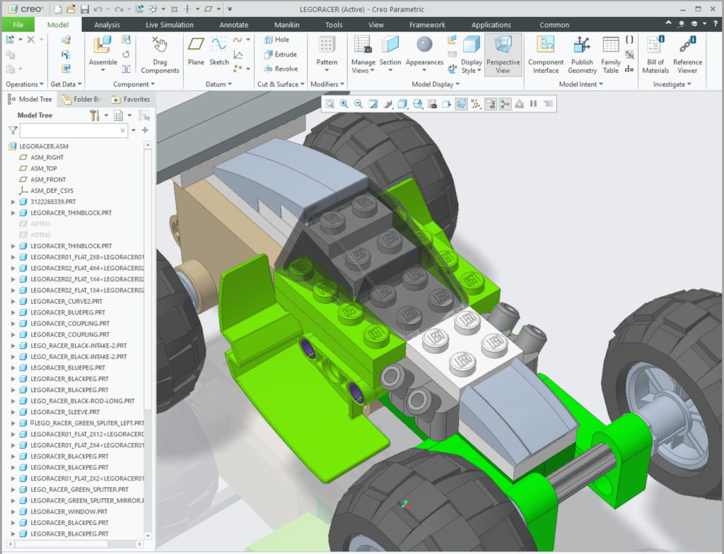 Lego Racer Creo 7.0 model