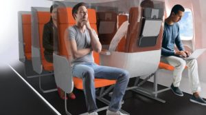 Reverse seating on airplane