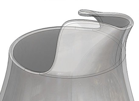 Water pitcher created in Solidworks and used for Clay Bake Challenge webinar