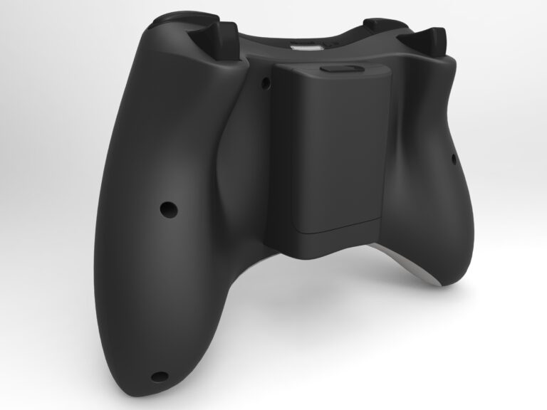 An image of a game controller rendered in Keyshot