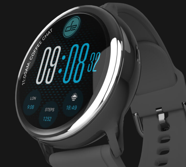 Image of a black watch rendered in Keyshot