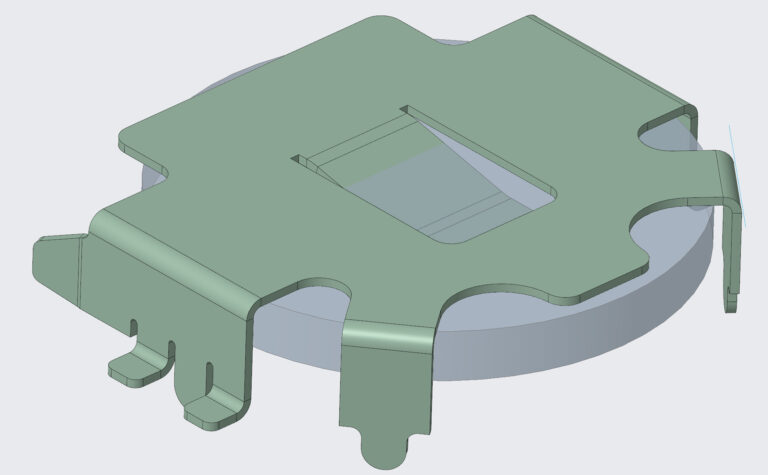 Creo sheet metal Battery Retaining clip