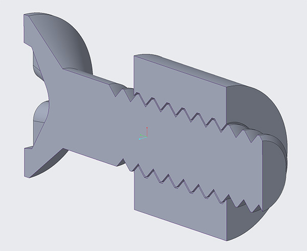 Multi Body approach for making threads work on your prototypes. Creo Screen Grab